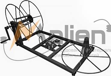 Станок для перемотки кабеля СПК-0,6-30РВ с вертикальным приемным барабаном (диаметр перематываемого материала от 1 до 20